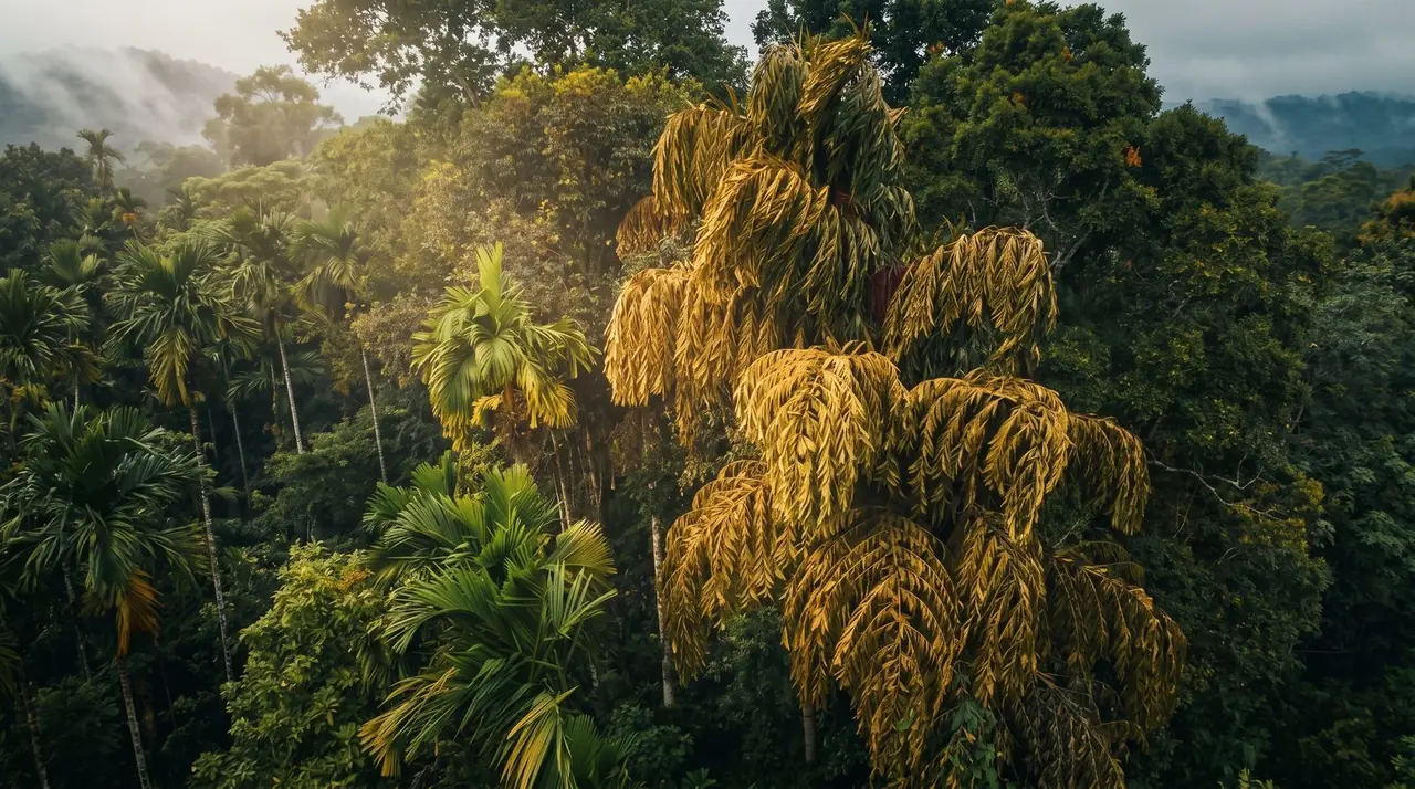 Central Province Sri Lankan Kithul palm canopies